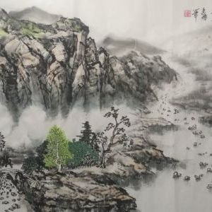 李建博作品《春风一阵山水秀》