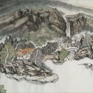 李建博作品《湖山春色》