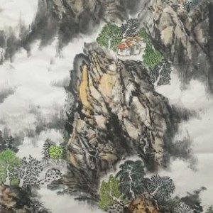 李建博作品《万山群峰叶初下》