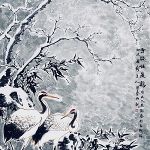 雪昼唯逢鹤