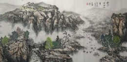 李建博作品《春风一阵山水秀》