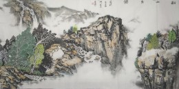 李建博作品《溪山清韵》