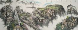 李建博作品《春山烟云入画来》